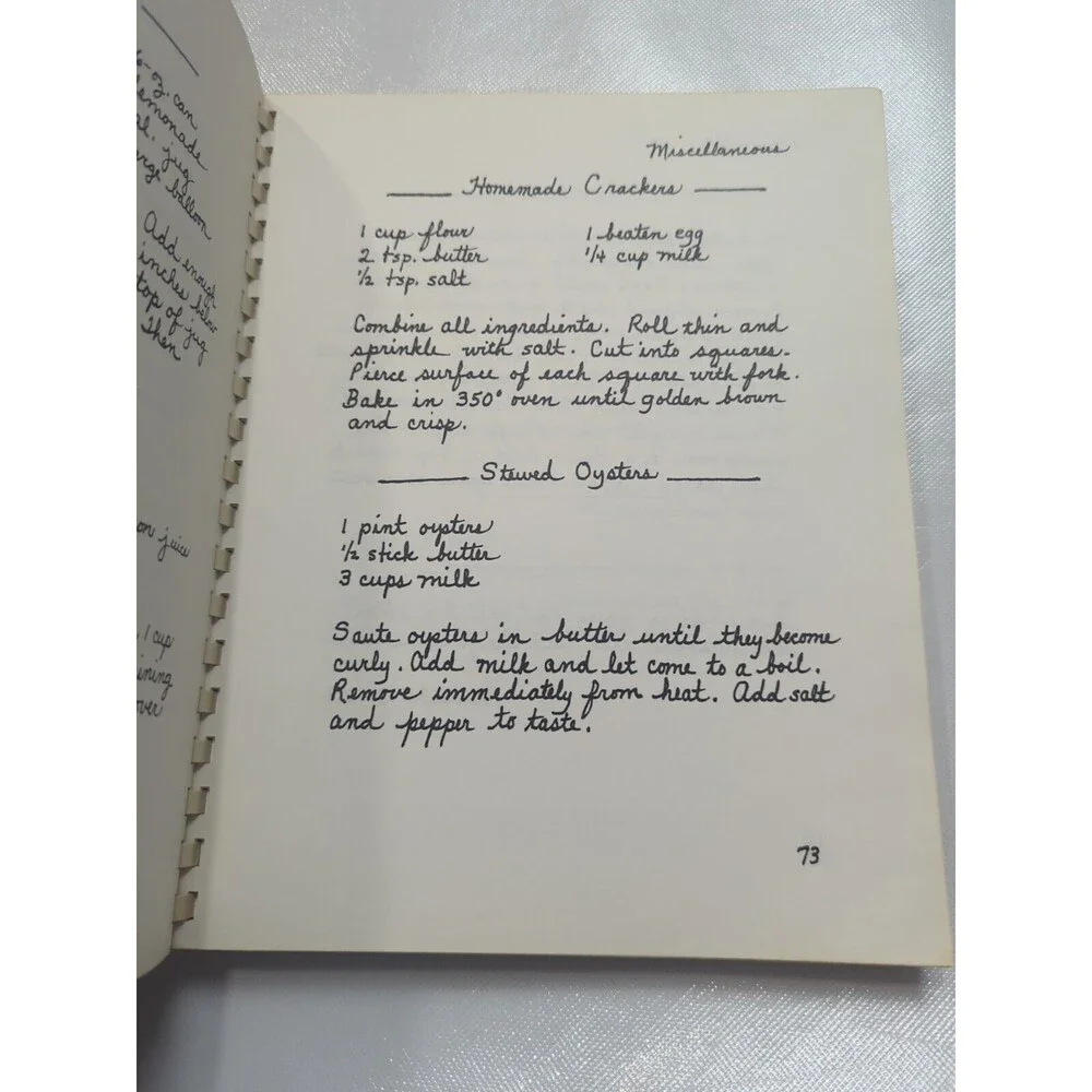 Clarice Doub Tuttle Family Recipe‎ Book Pfafftown, NC Elm Grove United Methodist